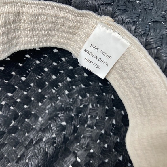 Black Straw Girls Rodeo Cowboy Hat W/ Tiara Elastic Band Inside comfort fit - Picture 7 of 8